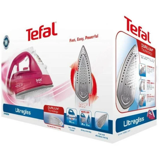 Billig 😀 Tefal Dampfbügeleisen Ultragliss FV4920 Beere/weiß ✨ 15 Billig 😀 Tefal Dampfbügeleisen Ultragliss FV4920 Beere/weiß ✨ – Bild 13