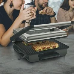 Budget 💯 Tefal Kontaktgrill Inicio GC242D, Schwarz, Edelstahl, Rechteckig, Drehregler, 288 X 258 Mm, Scharnier, Fertig ✨ -Antihaftpfanne Verkäufe unnamed file 1173