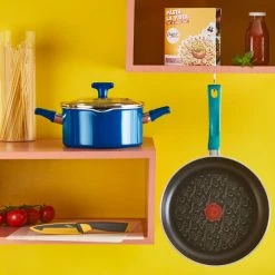 Auslauf 🔥 Chefclub By Tefal Pasta La Vista Kochgeschirr-Set | G804S4 | Pfanne 28 Cm, Kochtopf 20 Cm, Universalmesser, Schneidebretter, Rezeptheft Mit Leckeren Rezepten ❤️ -Antihaftpfanne Verkäufe unnamed file 1294