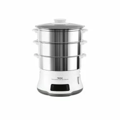 Coupon 🔔 Tefal Convenient Series Deluxe VC502D, 3 Korb/Körbe, Edelstahl, Weiß, Arbeitsplatte, Berührung, Vorderseite, Edelstahl 🧨