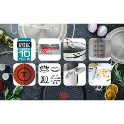 Budget 👏 Tefal XXL Premium Set 10 Teile : 4 Kochtöpfe 3 Glasdeckel 3 Bratpfannen DUETTO+ Edelstahl Induktionsgeeignet/Bratpfannen Mit Thermo-Spot/inklusive Messskala + Glasdeckel Mit Ausgießer Und Siebfunktion 🛒 -Antihaftpfanne Verkäufe unnamed file 1811