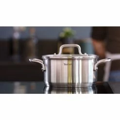 Brandneu 🌟 Tefal Virtuoso Topfset, 7-Teilig, Edelstahl - 7-Teiliges Set Aus 1x Stielkasserolle 16cm, 3x Kochtöpfen 16/20/24cm + 3x Deckel 🥰 -Antihaftpfanne Verkäufe unnamed file 2016