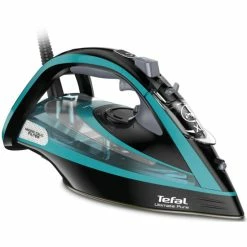 Schlussverkauf ⭐ Tefal Dampfbügeleisen Ultimate Pure FV9844 Schwarz / Türkis 3.200 Watt 😀