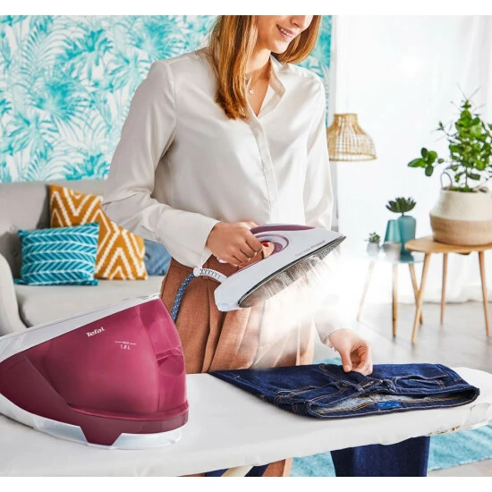 Am billigsten 🔔 Tefal SV9201E0 Dampfbügelstation Express Protect, 2800W 7,5 Bar, Weiß/Burgunder 😀 4 Am billigsten 🔔 Tefal SV9201E0 Dampfbügelstation Express Protect, 2800W 7,5 Bar, Weiß/Burgunder 😀 – Bild 2