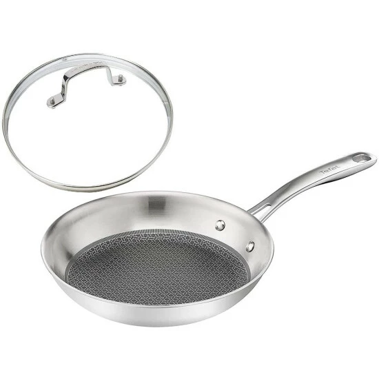 Neu ⭐ Tefal Bratpfanne ETERNAL MESH Edelstahl Kratzfest °28cm E49706 + Jamie Oliver Gravur Glasdeckel 👍 3 Neu ⭐ Tefal Bratpfanne ETERNAL MESH Edelstahl Kratzfest °28cm E49706 + Jamie Oliver Gravur Glasdeckel 👍