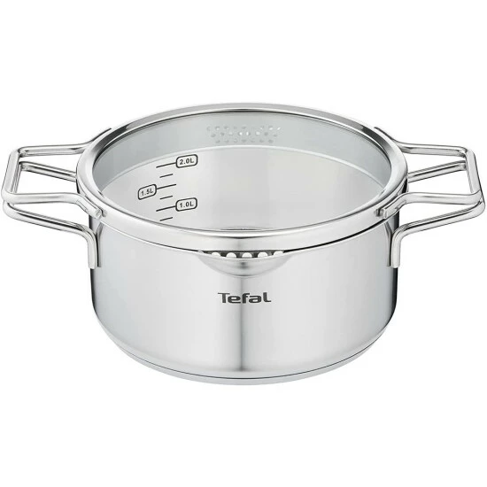 Großhandel ⌛ Tefal NORDICA Kochtopf Mit Glas-Siebdeckel Induction °24cm 5L H85224 💯 3 Großhandel ⌛ Tefal NORDICA Kochtopf Mit Glas-Siebdeckel Induction °24cm 5L H85224 💯