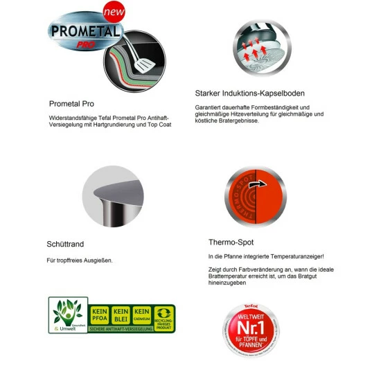 Am billigsten 👍 Tefal H80505, Rund, Allzweckpfanne, Edelstahl, Edelstahl, Jamie Oliver, 210 °C ✔️ 5 Am billigsten 👍 Tefal H80505, Rund, Allzweckpfanne, Edelstahl, Edelstahl, Jamie Oliver, 210 °C ✔️ – Bild 3