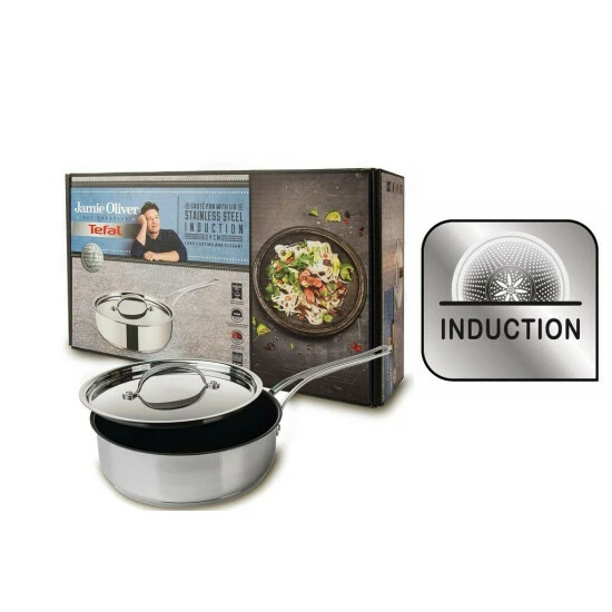 Bester Verkauf 👏 JAMIE OLIVER By Tefal Schmorpfanne SAUTEPAN Mit Deckel Induktion Edelstahl H8033244 🎉 4 Bester Verkauf 👏 JAMIE OLIVER By Tefal Schmorpfanne SAUTEPAN Mit Deckel Induktion Edelstahl H8033244 🎉 – Bild 2