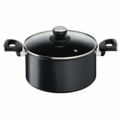 Beste Bewertungen von ❤️ Tefal G2554602, 5 L, Rund, Schwarz, Aluminium, Titan, Keramik, Gas, Halogen, Induktion, Versiegelte Platte 🥰