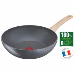 Coupon ✨ Tefal Natural Force G2661902, Rund, Wok-/Bratpfanne, Grau, 175 °C, Aluminium, Thermo-Punkt 👏