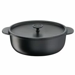 Angebote ✨ TEFAL Gusseisen Bräter Alle Herdarten + Induktion Topf Deckel 31 Cm 250C° 5,3 L 🥰