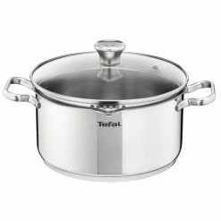Am billigsten 😀 TEFAL Kochtopf DUETTO 16 Cm Mit Deckel Edelstahl 1,3 L Induktion Silber NEU 😀