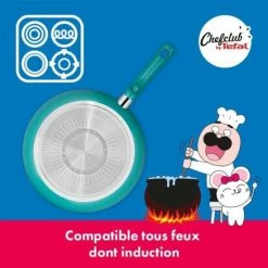 Coupon ✨ Tefal Chefclub By Pfanne 28 Cm G80406, Rund, Allzweckpfanne, Grün, Titan, Aluminium, Thermo-Punkt ⌛ -Antihaftpfanne Verkäufe unnamed file 4125