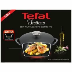 Rabatt ⭐ Tefal Trattoria Servierpfanne, 28cm, 4,3l, Mit Gussdeckel, Aluguss 😀 -Antihaftpfanne Verkäufe unnamed file 456