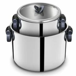 Aktion 😍 Tefal Topfset 4-tlg. (Kochtöpfe 22 + 30cm) - Kochtöpfe 22cm (7,2l) + 30cm (17l), C816S2 😉