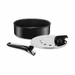 Billig 🎉 Tefal L32095, Schwarz, Titan, Schwarz, Silber, 250 °C, Abnehmbar, Keramik, Gas, Halogen, Induktion, Versiegelte Platte 😀