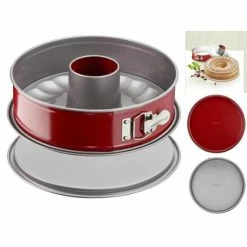 Beste Bewertungen von 🎉 TEFAL Delibake Savarin Stahlform - Ø 19 Cm - Rot Und Grau - Mit Scharnier 😍 -Antihaftpfanne Verkäufe unnamed file 4799