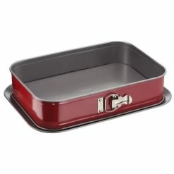 Bestpreis 👍 TEFAL Delibake Stahlbackform - 36 X 24 Cm - Rot Und Grau - Mit Scharnier ✨