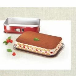 Bestpreis 👍 TEFAL Delibake Stahlbackform - 36 X 24 Cm - Rot Und Grau - Mit Scharnier ✨ -Antihaftpfanne Verkäufe unnamed file 4926