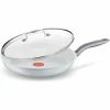 Top 10 🔔 Tefal Ceramic Control White Bratpfanne 24cm + Jamie Oliver Gravur Glasdeckel C90804 🛒