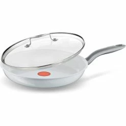 Top 10 🔔 Tefal Ceramic Control White Bratpfanne 24cm + Jamie Oliver Gravur Glasdeckel C90804 🛒