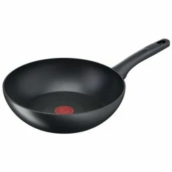 Rabatt 🎁 Tefal G2681972, Rund, Wok-/Bratpfanne, Grau, Titan, 175 °C, Aluminium 😀