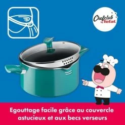 Großhandel 🤩 Tefal Chefclub By Kochtopf 24 Cm, Rund, Mintfarbe, Aluminium, Titan, Mintfarbe, Keramik, Gas, Halogen, Induktion 😉 -Antihaftpfanne Verkäufe unnamed file 5220