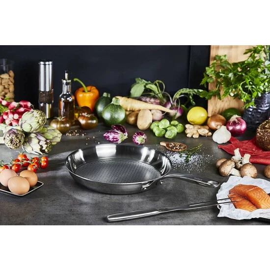 Bestpreis 🔔 Tefal Bratpfanne ETERNAL MESH Edelstahl E49704 °24cm + Ingenio Pfannenwender ⭐ 5 Bestpreis 🔔 Tefal Bratpfanne ETERNAL MESH Edelstahl E49704 °24cm + Ingenio Pfannenwender ⭐ – Bild 3