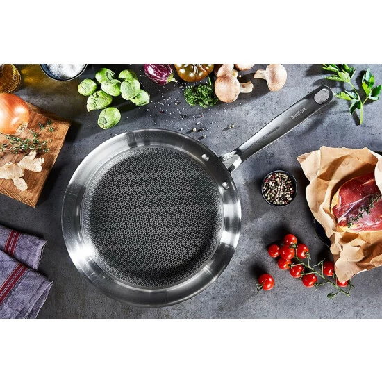 Bestpreis 🔔 Tefal Bratpfanne ETERNAL MESH Edelstahl E49704 °24cm + Ingenio Pfannenwender ⭐ 6 Bestpreis 🔔 Tefal Bratpfanne ETERNAL MESH Edelstahl E49704 °24cm + Ingenio Pfannenwender ⭐ – Bild 4