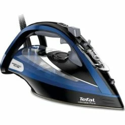 Billig 🛒 Tefal FV9848 Ultimate Pure Kalkjäger 3200 Watt Dampfbügeleisen Blau - Schwarz - 1830007152 😉
