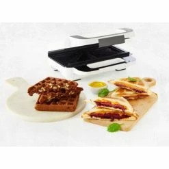 Billig 👍 Tefal Snack XL Sandwich/Waffle Maker - Silver/white ❤️ -Antihaftpfanne Verkäufe unnamed file 627