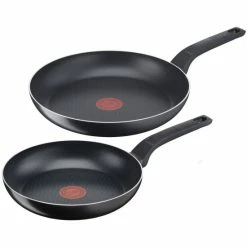 Bestes Angebot 🌟 Tefal Easy Cook & Clean 2-teiliges Aluminium Bratpfannenset 24 + 28 Cm, Titanium Antihaftversiegelung, Thermo-Signal, Diffusion Pfannenboden Für Fast Alle Herdarten Außer Induktion 🥰